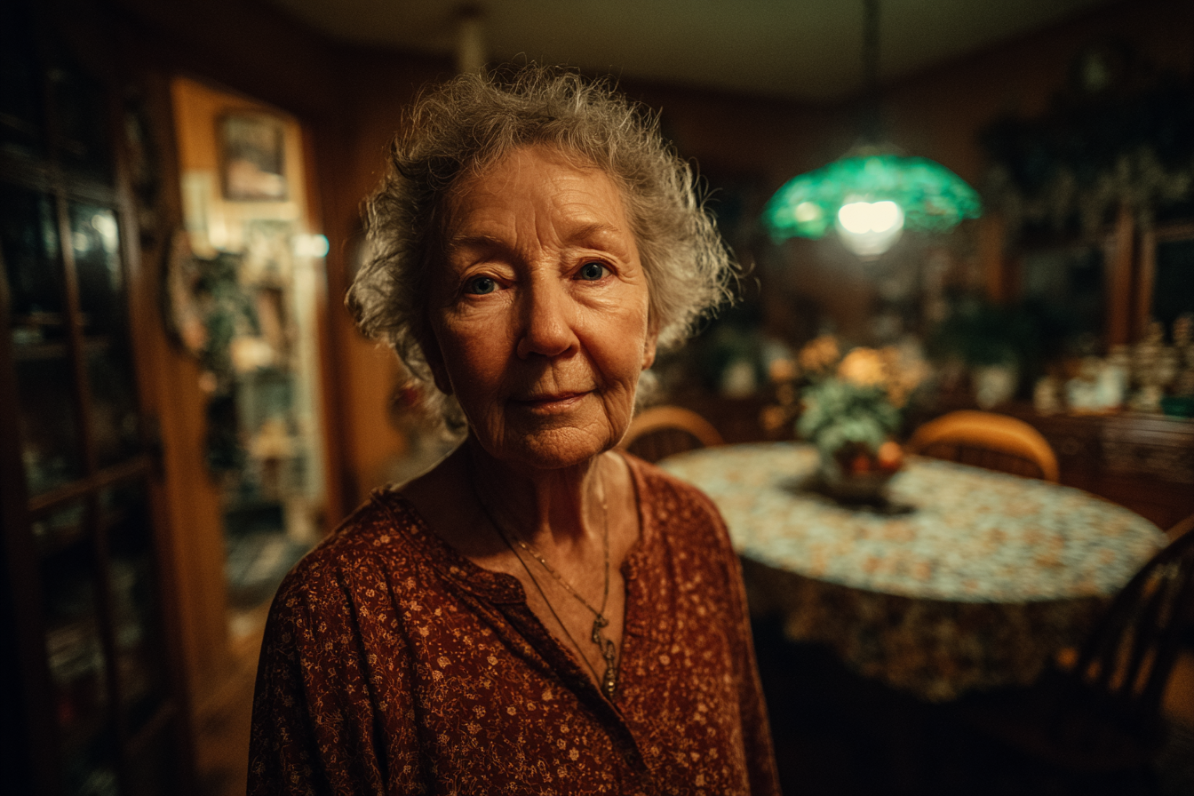 Eine ältere Frau lächelt | Quelle: Midjourney