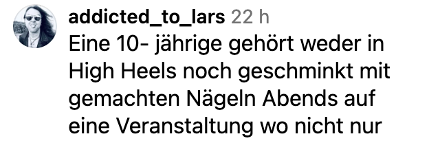 Kommentar eines Nutzers | Quelle: Instagram/danielakatzenberger