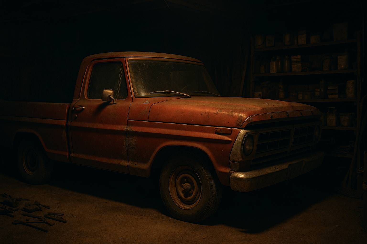 Ein alter Pickup-Truck | Quelle: Sora
