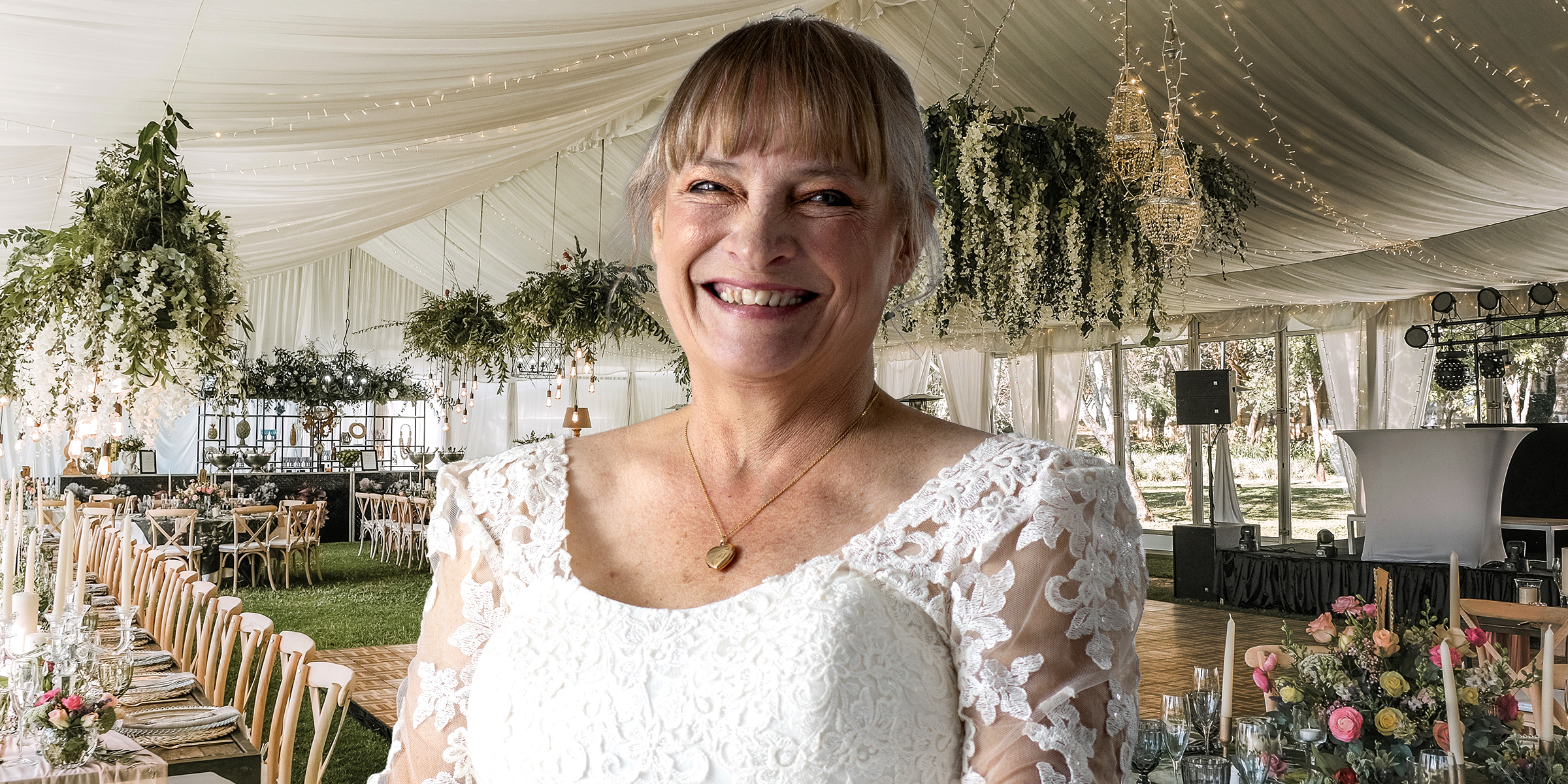 Eine reife Frau im Hochzeitskleid | Quelle: Shutterstock, Getty Images