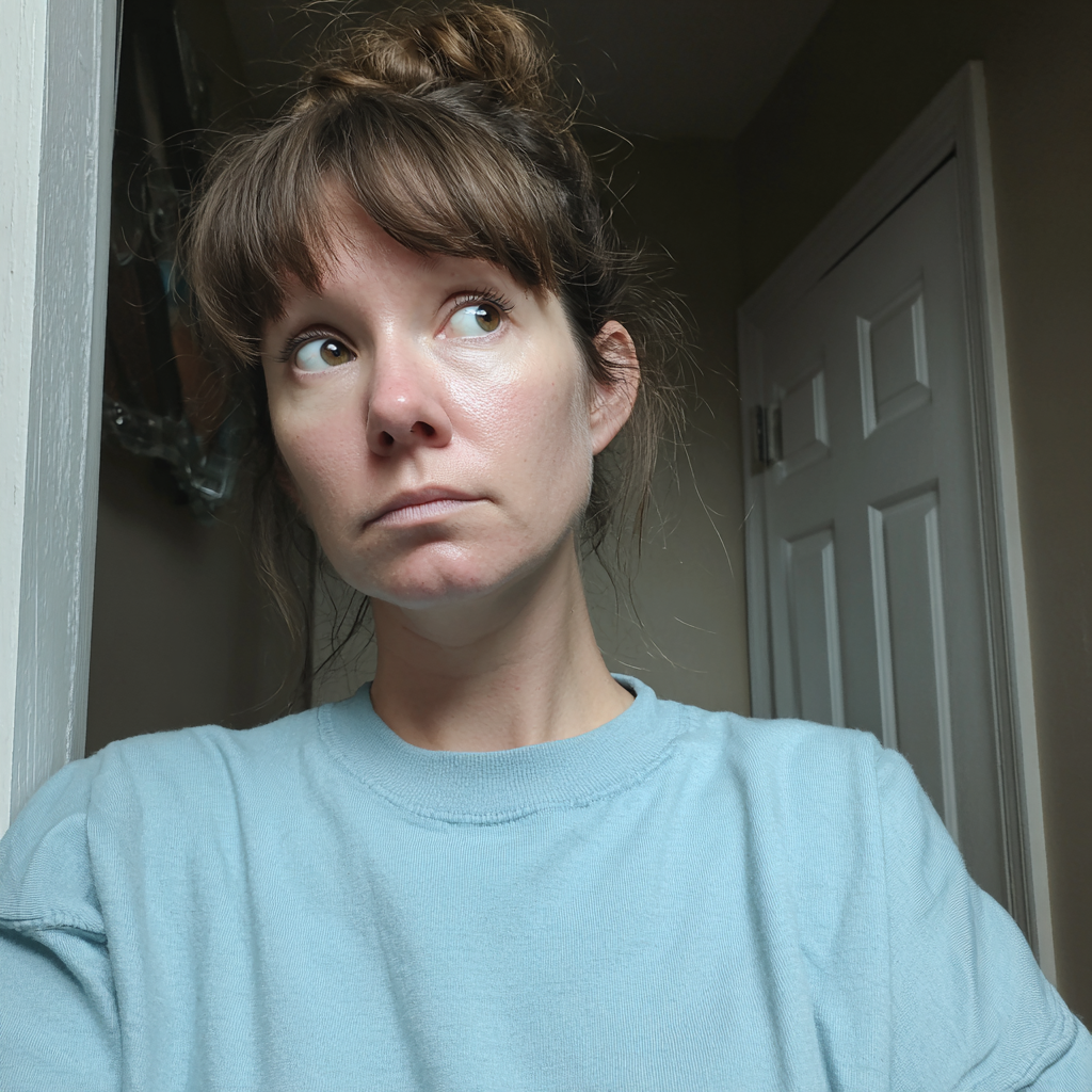 Eine Frau, die in einem Hausflur steht | Quelle: Midjourney