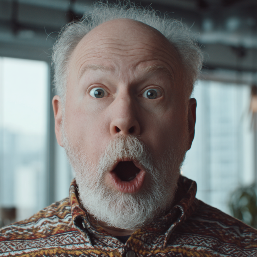 Ein Mann, der geschockt aussieht | Quelle: Midjourney