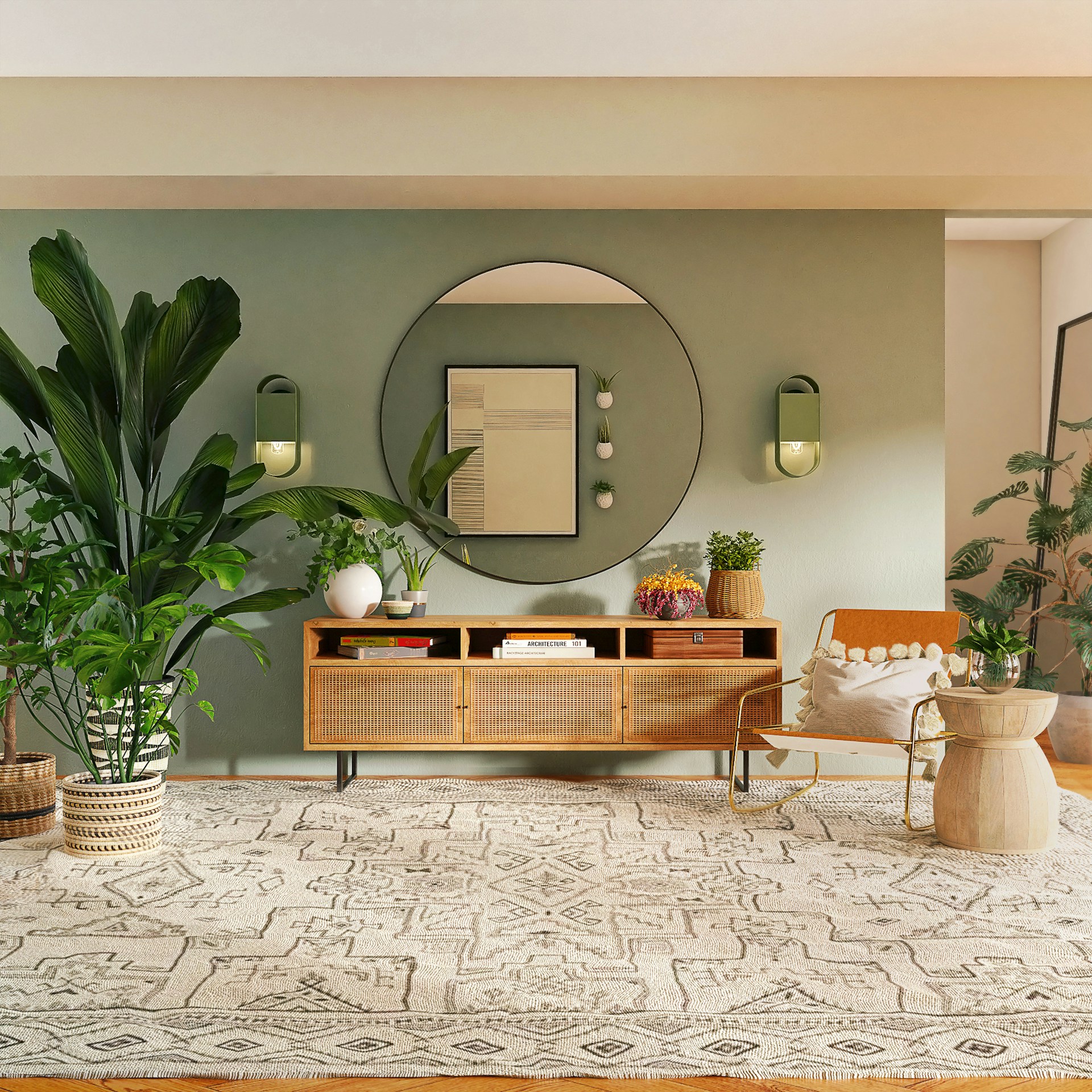 Zimmerpflanzen in einem Wohnzimmer | Quelle: Unsplash