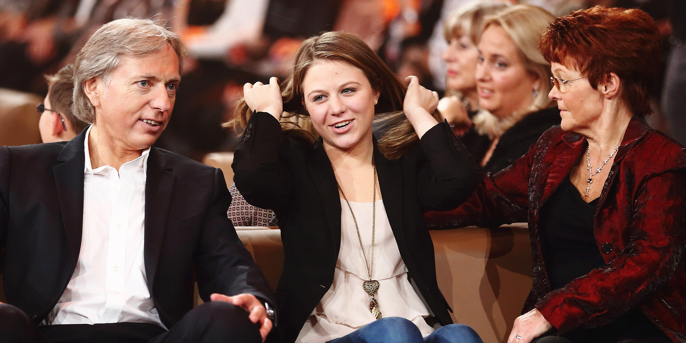 Uli Ferber with daughter Lena Maria and Helga ZellenUli Ferber mit Tochter Lena Maria und Helga Zellen | Quelle: Getty Images