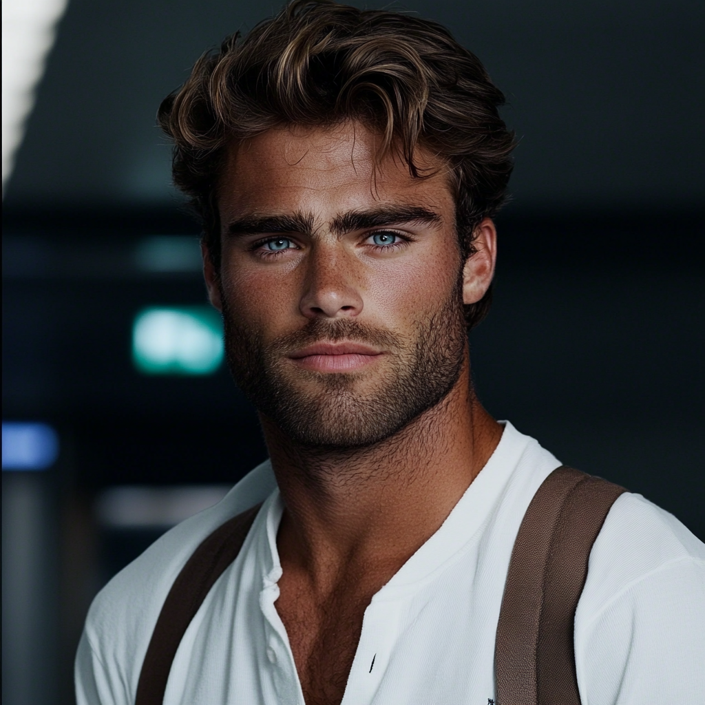 Ein Mann in einem Flughafen | Quelle: Midjourney