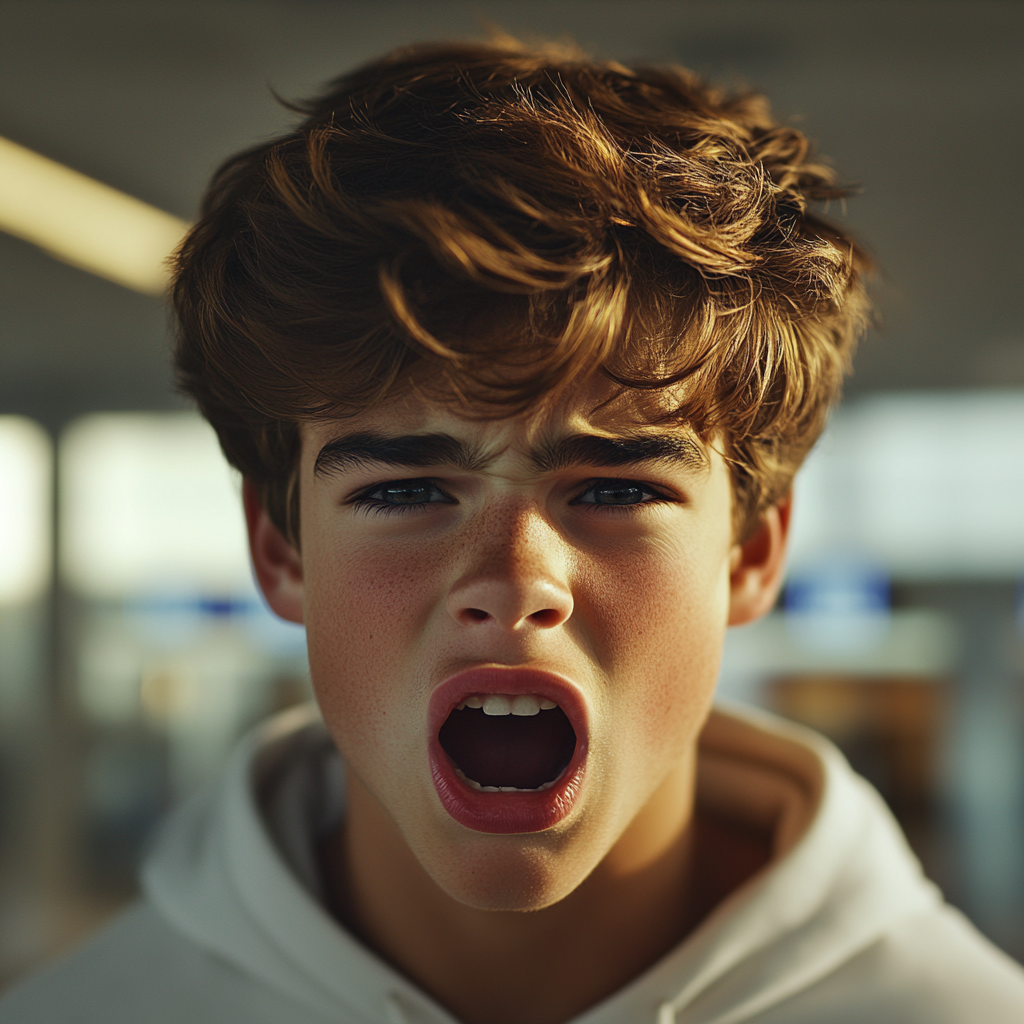 Ein wütender Junge schreit | Quelle: Midjourney