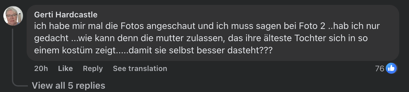 Kommentare zu ihren Fotos | Quelle: Facebook/Promipool