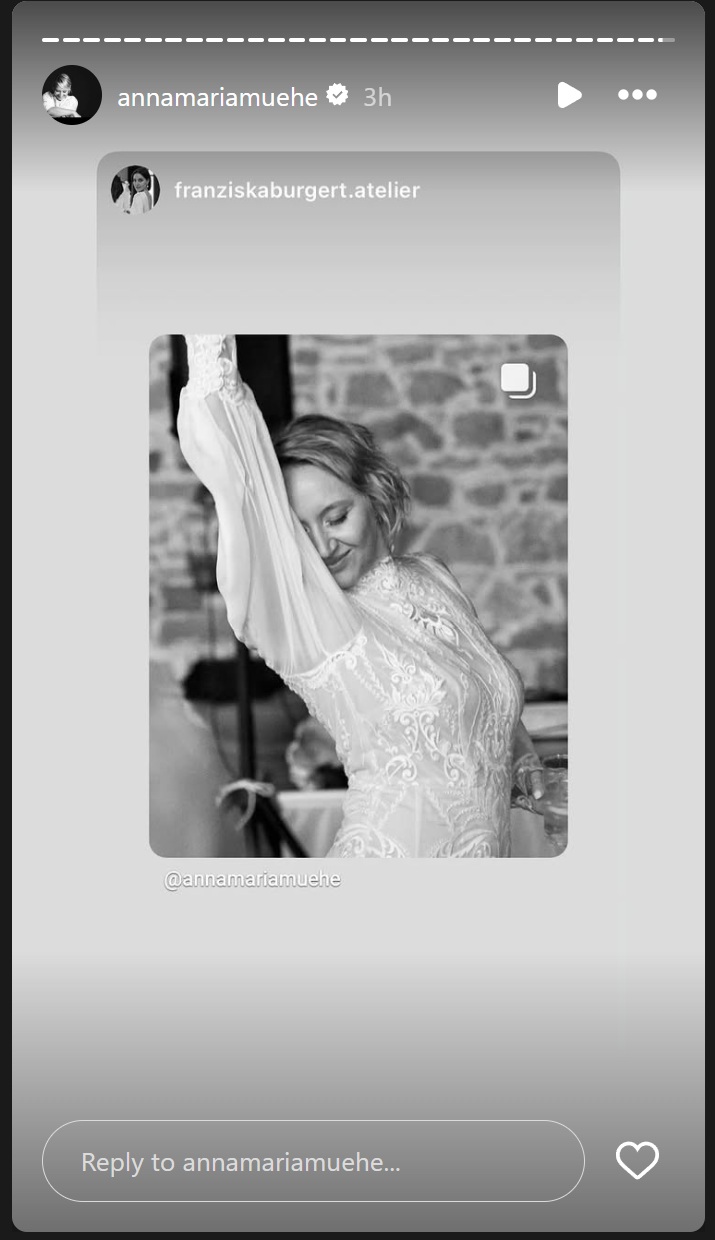 Screenshots der Stories der Schauspielerin | Quelle: Instagram/annamariamuehe