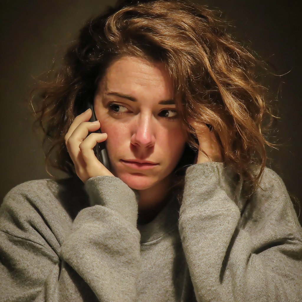 Eine Frau, die ein übergroßes Sweatshirt trägt | Quelle: Midjourney