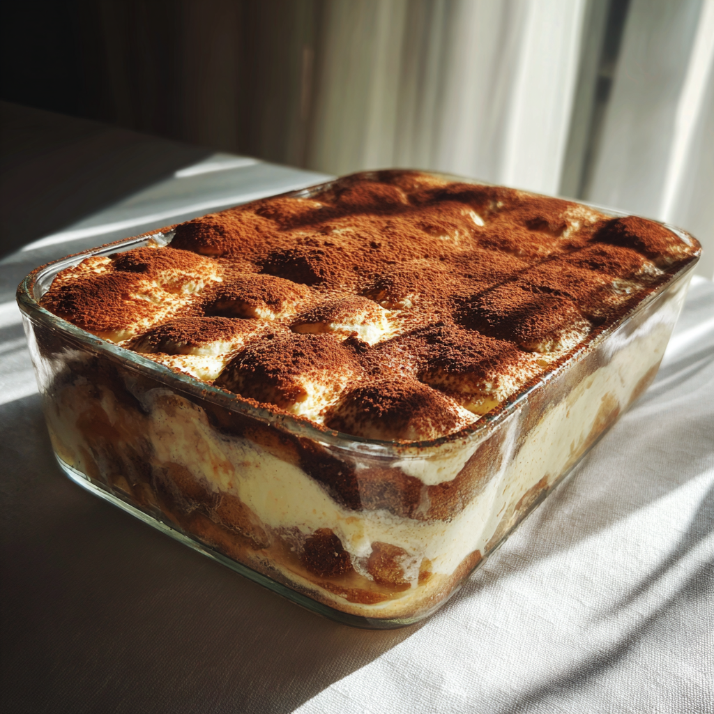 Ein Auflauf mit selbstgemachtem Tiramisu | Quelle: Midjourney