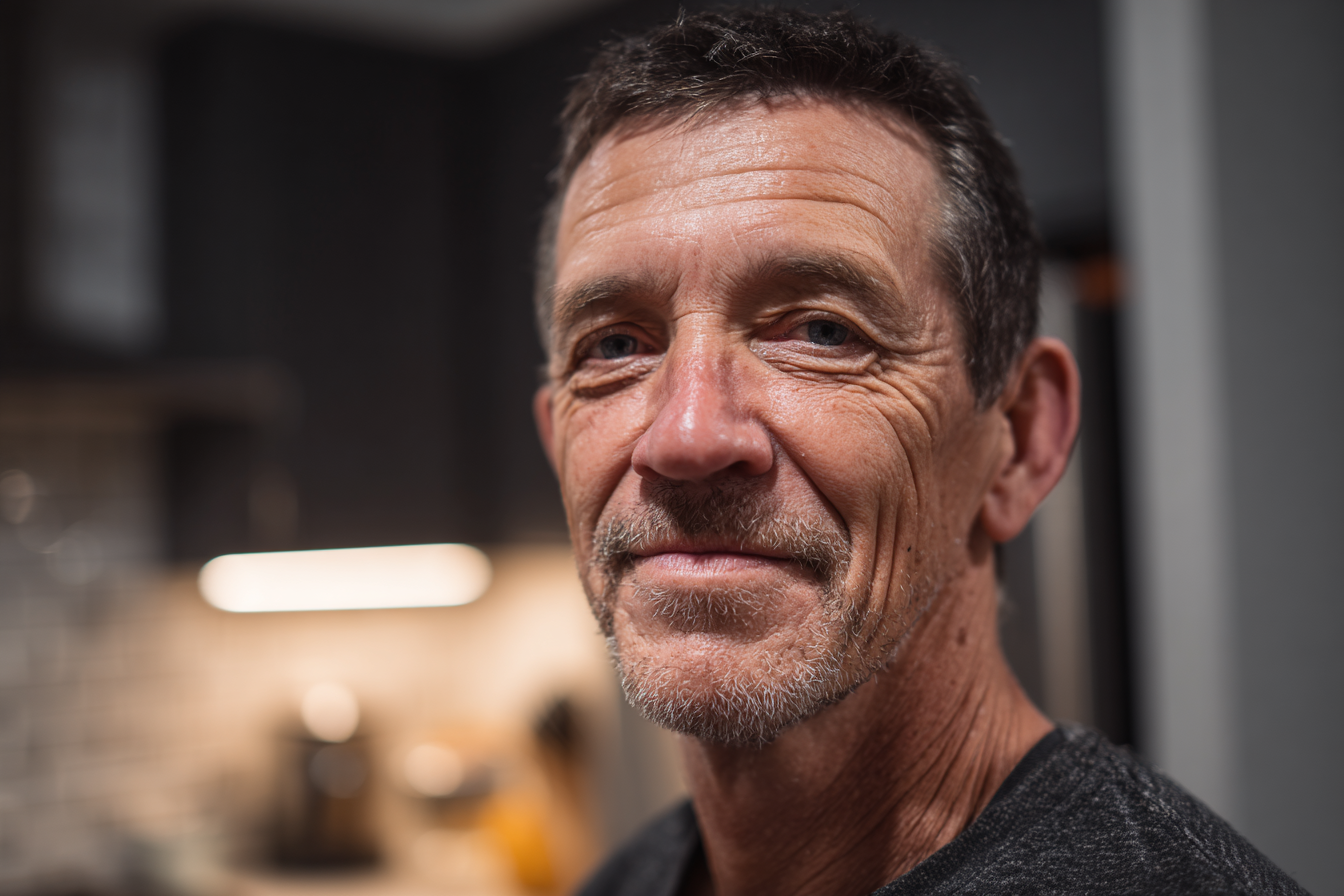 Ein Mann steht in der Küche | Quelle: Midjourney