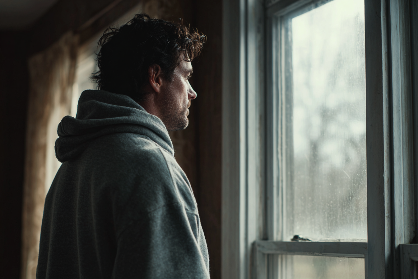 Ein Mann, der aus einem Fenster schaut | Quelle: Midjourney