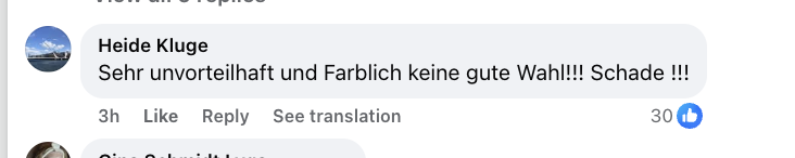 Kommentar auf Social Media | Quelle: Facebook/Vogue Germany