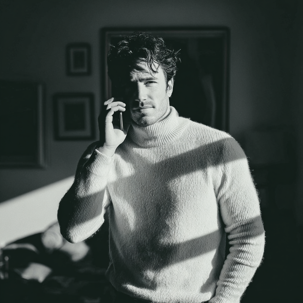 Ein Mann am Telefon | Quelle: Midjourney