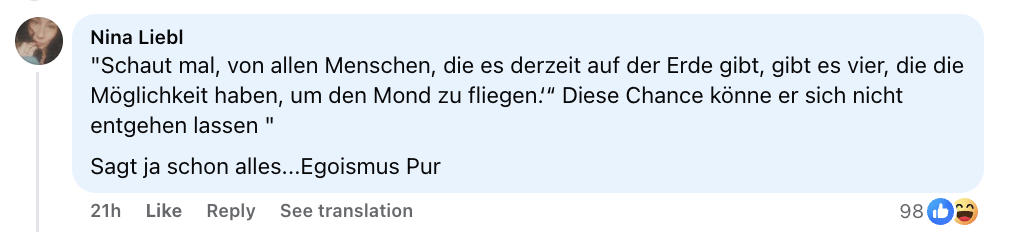 Nutzer-Kommentar | Quelle: Facebook/RTL Aktuell