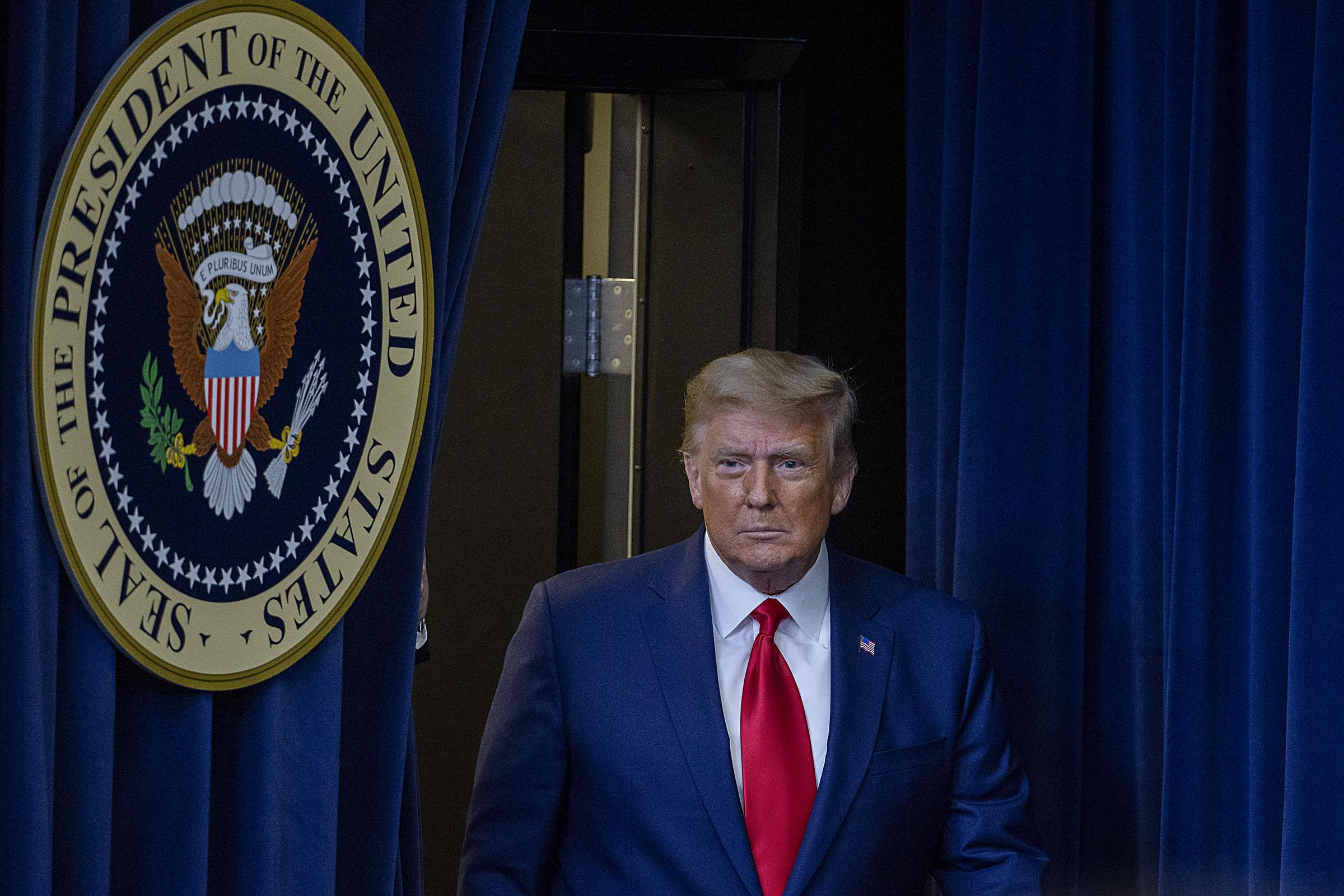US-Präsident Donald Trump spricht auf dem Operation Warp Speed Vaccine Summit am 8. Dezember 2020 in Washington, DC. | Quelle: Getty Images
