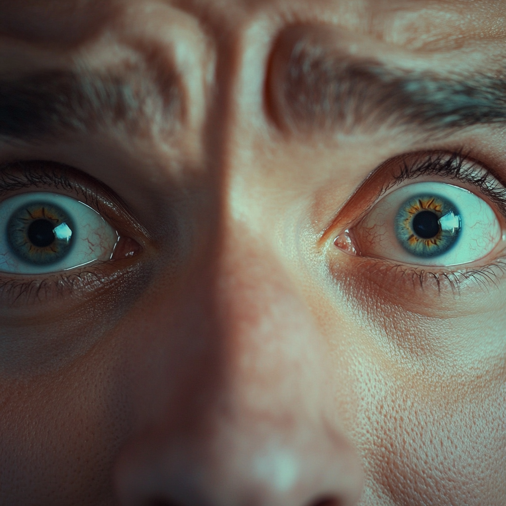 Eine Nahaufnahme der Augen eines Mannes | Quelle: Midjourney