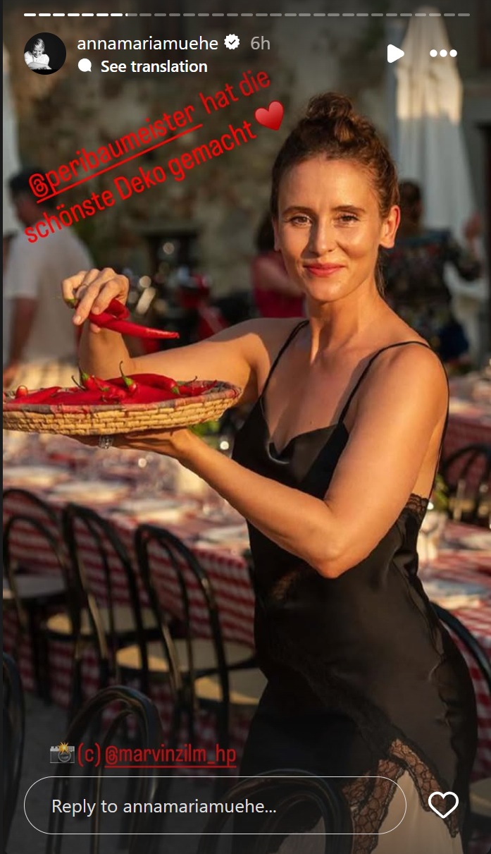 Screenshots der Stories der Schauspielerin | Quelle: Instagram/annamariamuehe