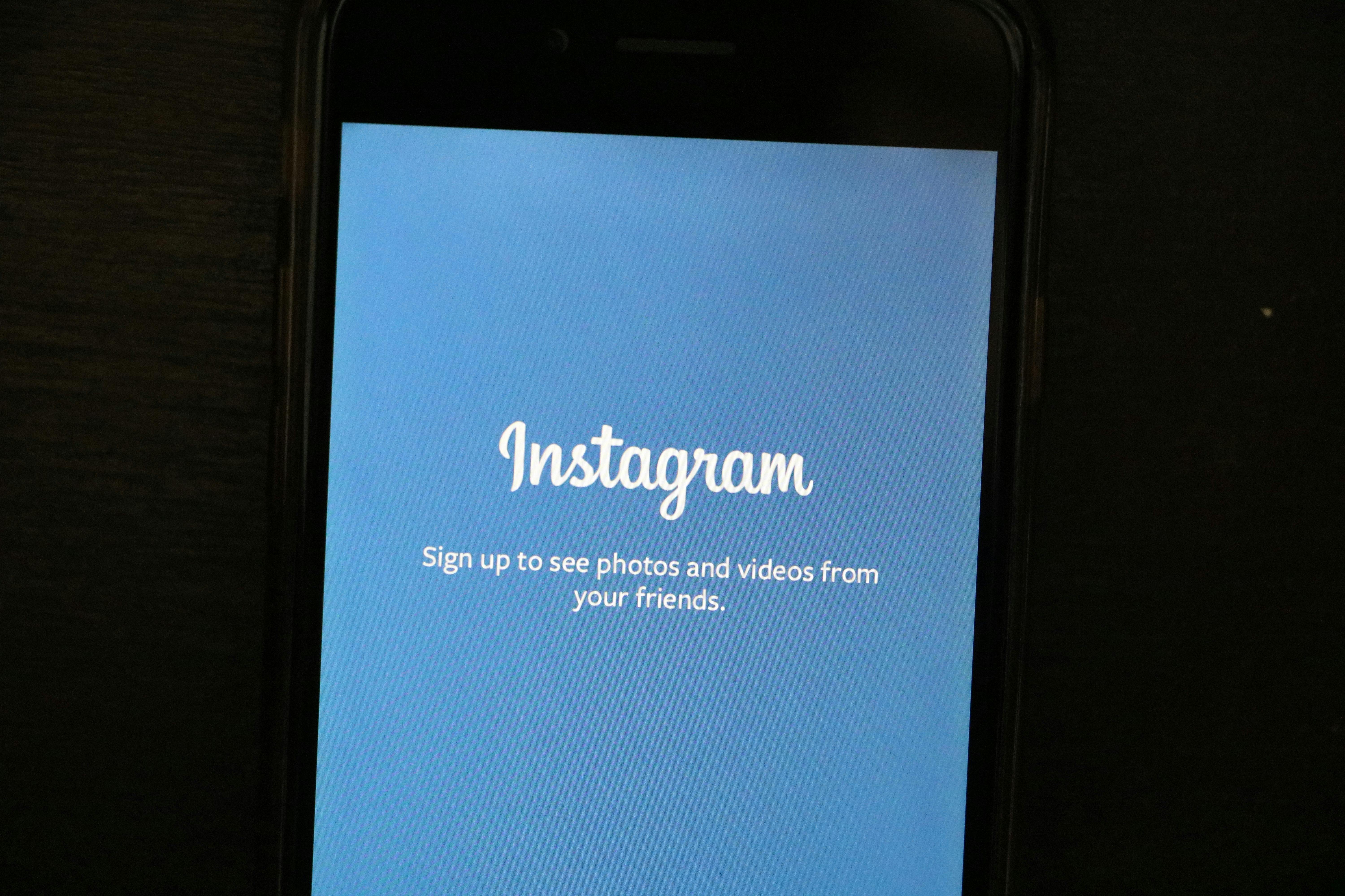 Der Anmeldebildschirm von Instagram | Quelle: Pexels