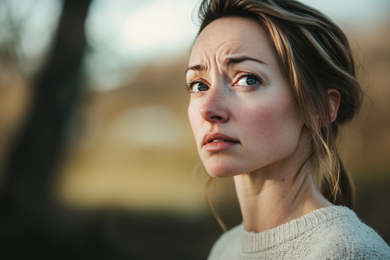 Eine besorgte Frau | Quelle: Midjourney